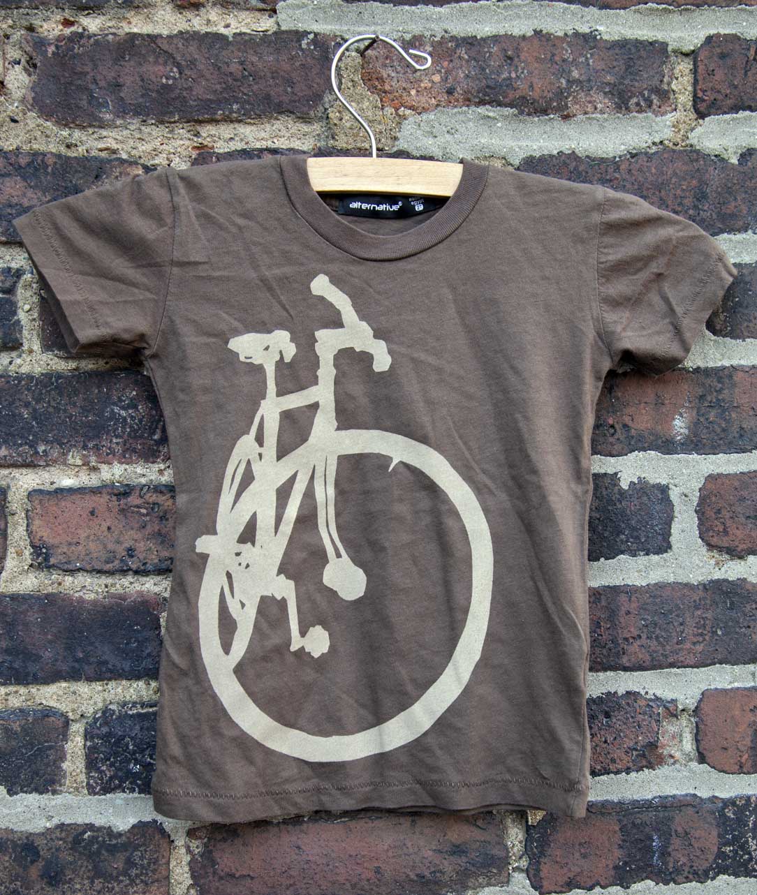 Heather's Bike - Pale on Brown T 1