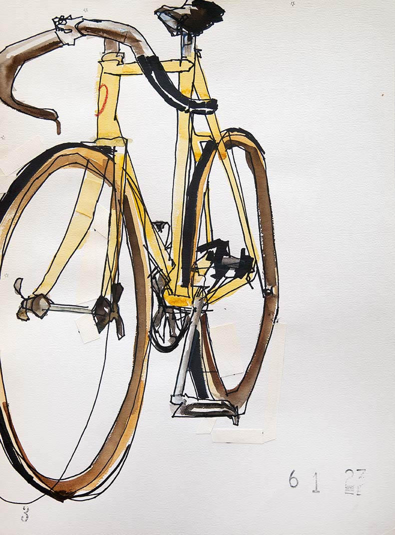 BSA Sketches 3 Bicycle Paintings, Prints and Custom Bike Art Portraits
