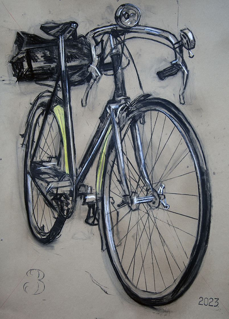Bernard's RRA Drawings 3 Bicycle Paintings, Prints and Custom Bike