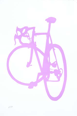 Pink road bike