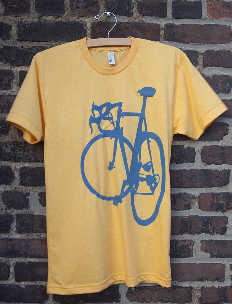 Andy's Bike - Blue on Yellow T 6
