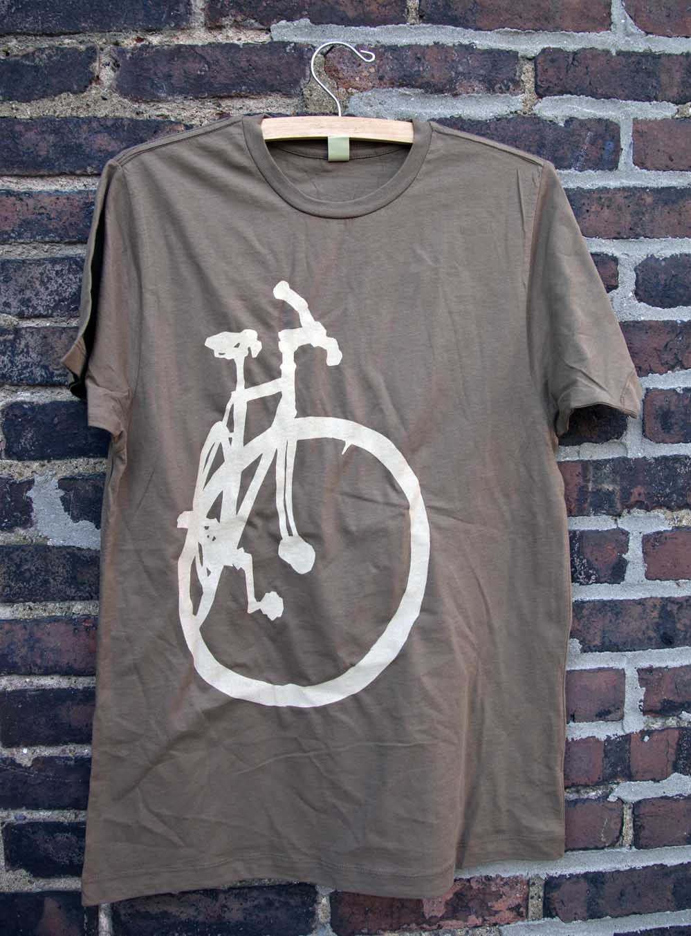 Heather's Bike - Pale on Brown T 2