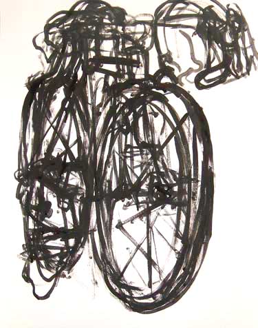 Michael's Bike in liquid graphite