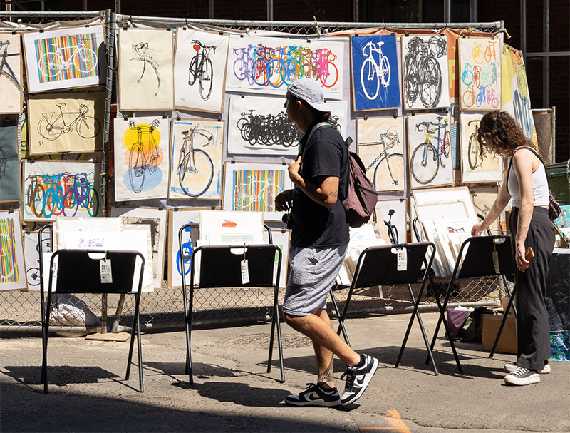 Bicycle Paintings at the Brooklyn Flea
