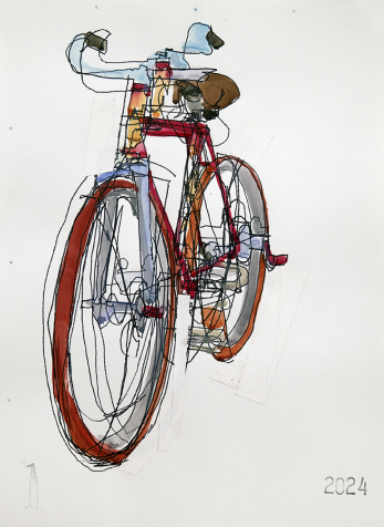 The Bauer Blind Drawings 1 | Bicycle Paintings, Prints and Custom Bike ...