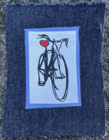 Bike with Heart Shaped Seat Patch