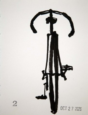 BSA track bike ink sketch