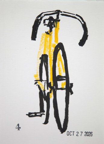 BSA track bike ink sketch