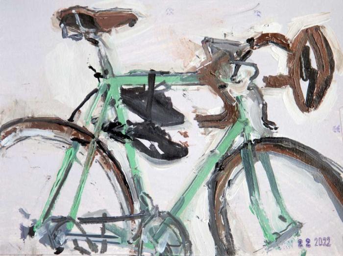 Bianchi Road Bike Oil Sketch