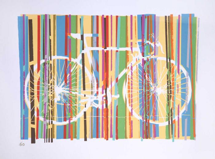 Classic Colorful Movement Road Bike Bicycle Art Print