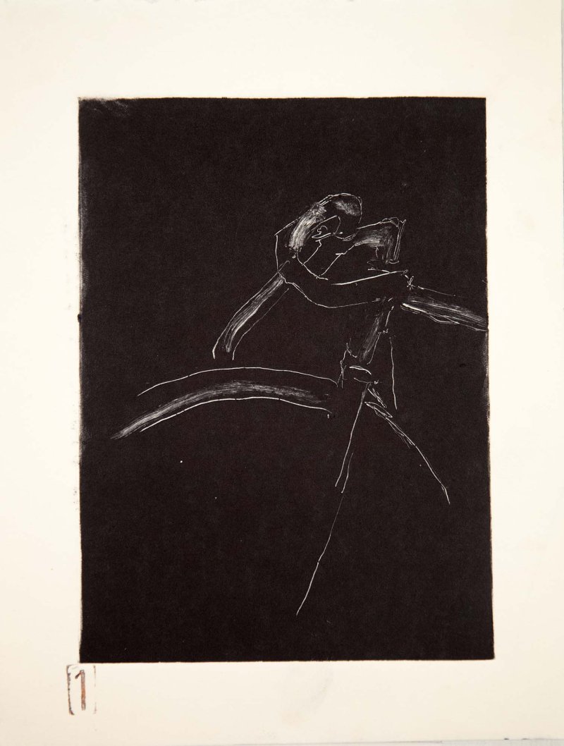 Black Ground Monotype 1
