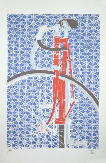 BSA track bike art print