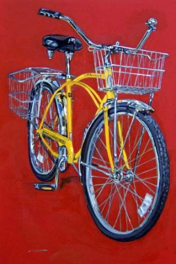 Schwinn cruiser bicycle painting