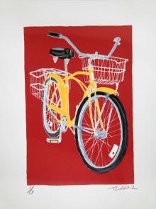 Schwinn Basket Bike Beach Cruiser Painting