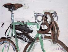 Bianchi Road Bike Art Sketch 