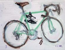 Bianchi Road Bike Art Sketch 