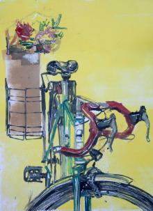 Bleriot with flowers monotype
