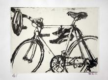 Bianchi Road Bike Lithograph