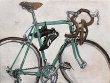 Bianchi Bicycle Bike Cycling Art Painting 