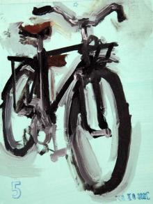 Ukrania Bicycle Bike Cycling Art Painting 