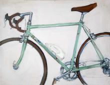 Bianchi Road Bike Art Painting