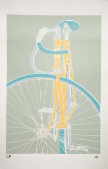 BSA track bike art print