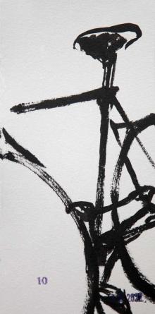 Drysdale Velox Ace Track Bike Ink Drawing