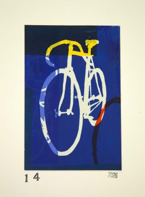 BSA track bike reverse silhouette