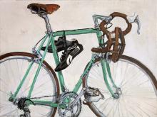Bianchi Road Bike Painting