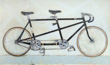 Schwinn Paramount Tandem Bike Bicycle painting Art