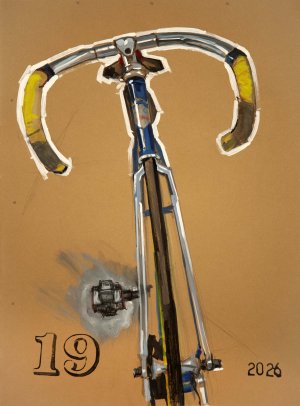 Painting of Chad's Pinarello Track Bike