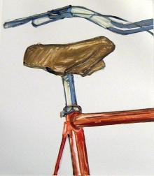 Crescent Bicycle Seat Bike Art Print